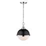5_Peyton 11 1/2" Wide Chrome and Black Globe Mini Pendant more views