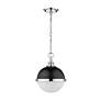 6_Peyton 11 1/2" Wide Chrome and Black Globe Mini Pendant more views