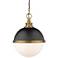 Peyton 14 3/4"W Factory Bronze and Matte Black Pendant Light