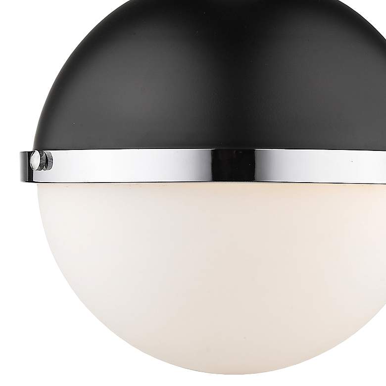 Image 2 Peyton 14 3/4"W Matte Black and Chrome Globe Pendant Light more views