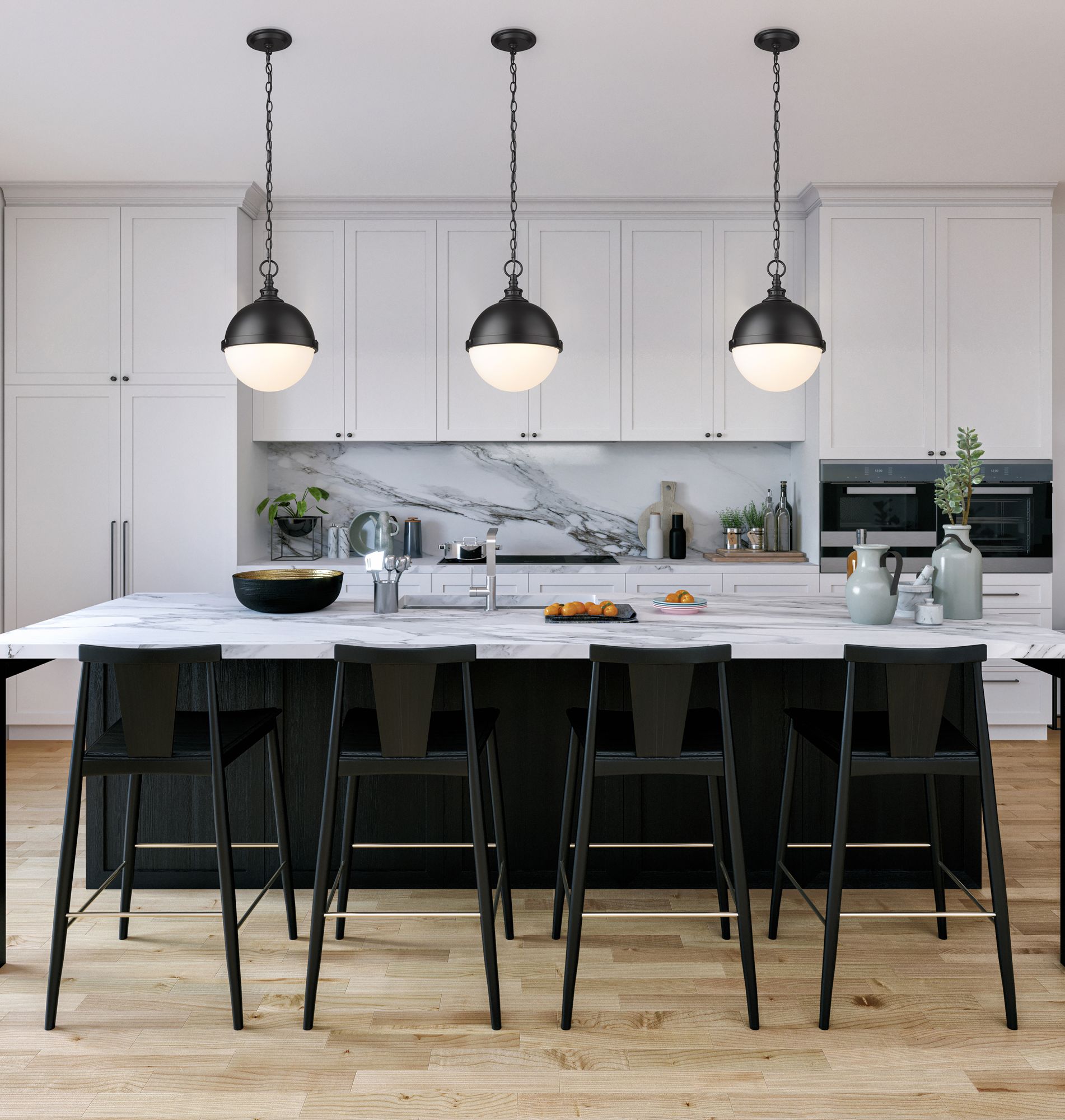 Image 3 Peyton by Z-Lite Matte Black 11.25 inch 2 Light Pendant more views