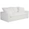 Peyton Pearl 84" Wide White Slipcover Sofa