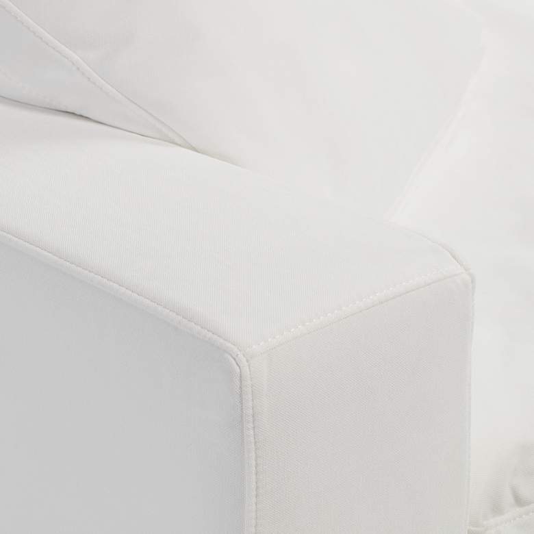Image 6 Peyton Pearl 84 inch Wide White Slipcover Sofa more views