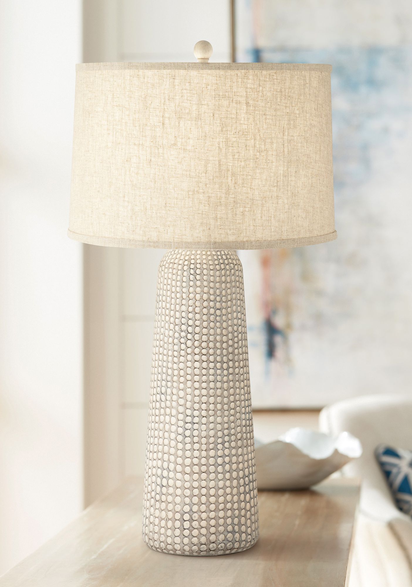 textured lamp base