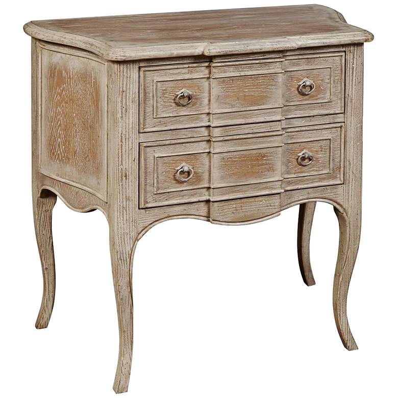 Image 1 PFC Accents Alek White Wash Breakfront 2-Drawer Accent Chest