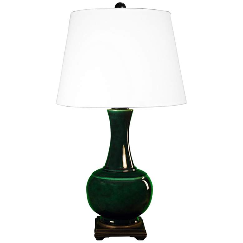 Image 1 Pfeiffer Copper Green Genie Bottle Ceramic Table Lamp