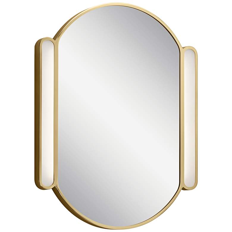 Image 1 Phaelan Champagne Gold 23 1/4 inch x 29 3/4 inch LED Wall Mirror