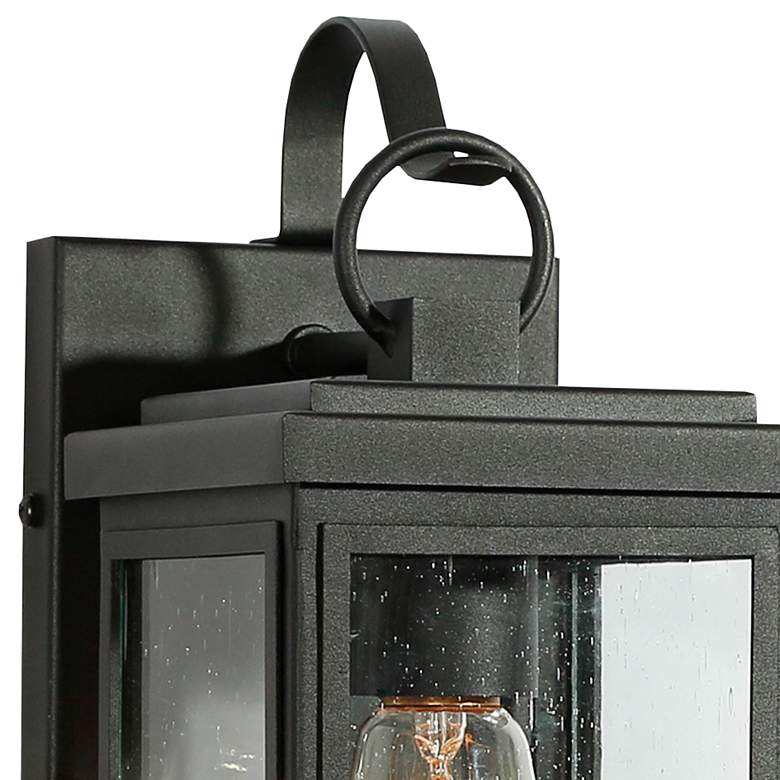 Image 2 Phalaenopsis 12" High Textured Black Outdoor Wall Light more views