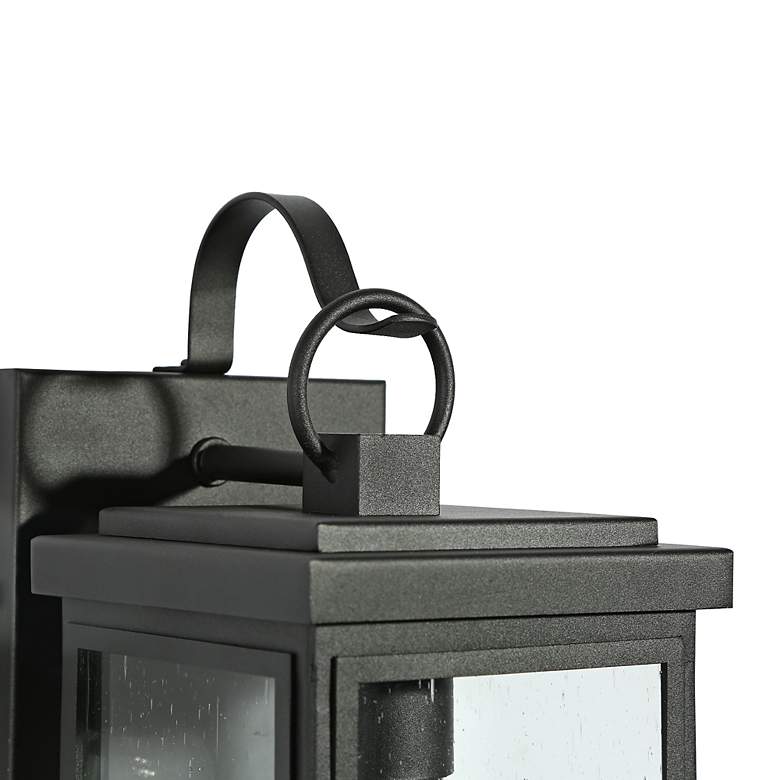 Image 3 Phalaenopsis 12" High Textured Black Outdoor Wall Light more views