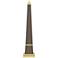 Pharaoh 23 3/4" High Taupe and Brass Obelisk Sculpture