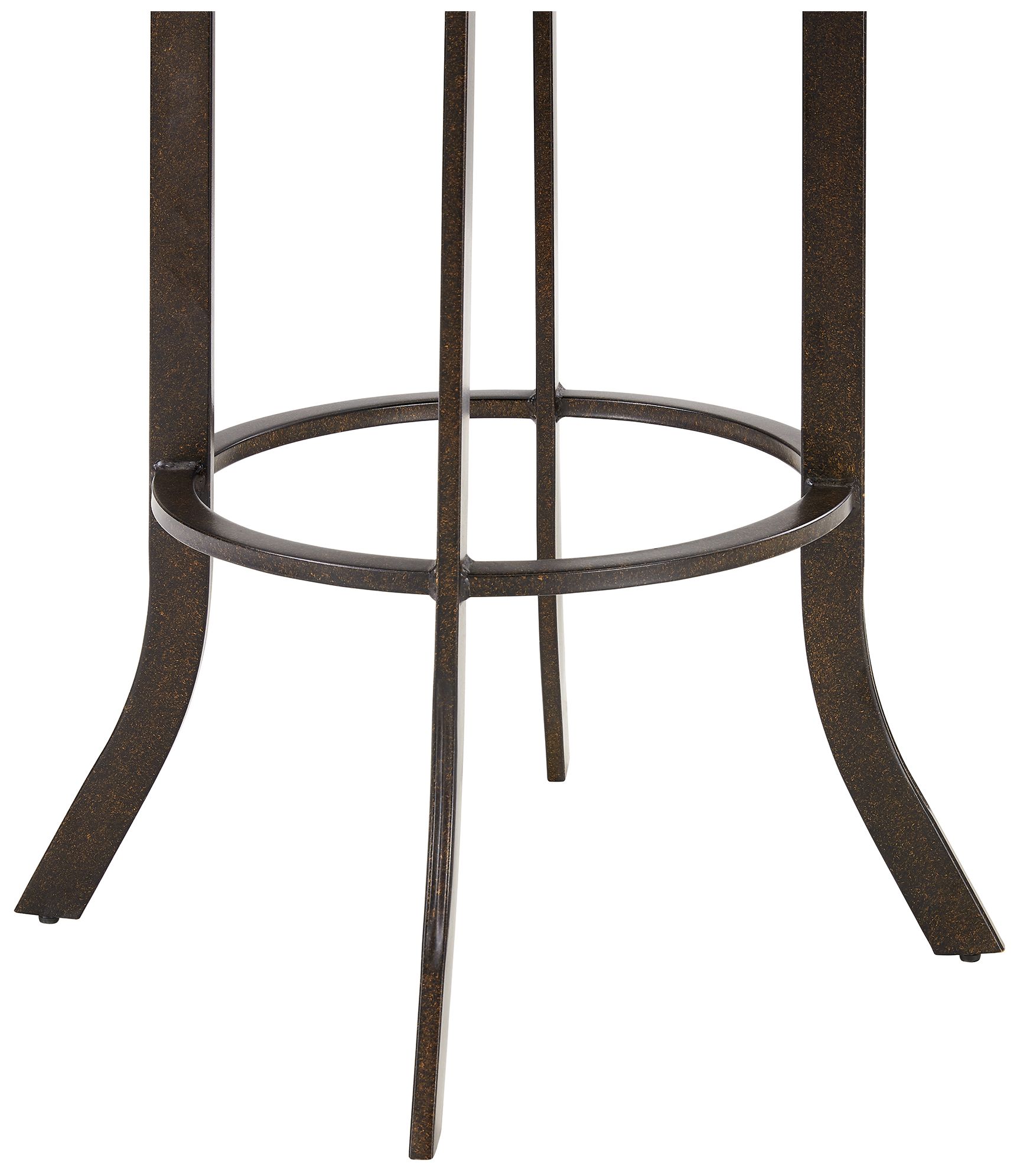 Image 7 Pharaoh 26 in. Swivel Barstool in Brown Faux Leather and Auburn Bay Finish more views