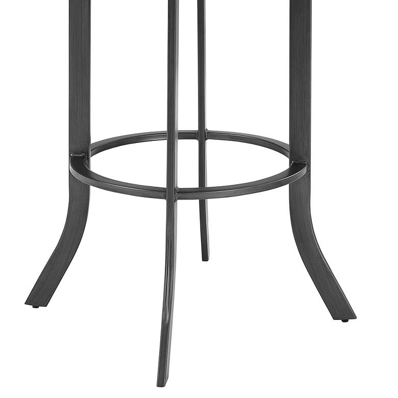 Image 5 Pharaoh 26 in. Swivel Barstool in Gray Faux Leather and Mineral Finish more views