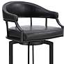 2_Pharaoh 26" Black Faux Leather Swivel Counter Stool more views