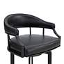 3_Pharaoh 26" Black Faux Leather Swivel Counter Stool more views