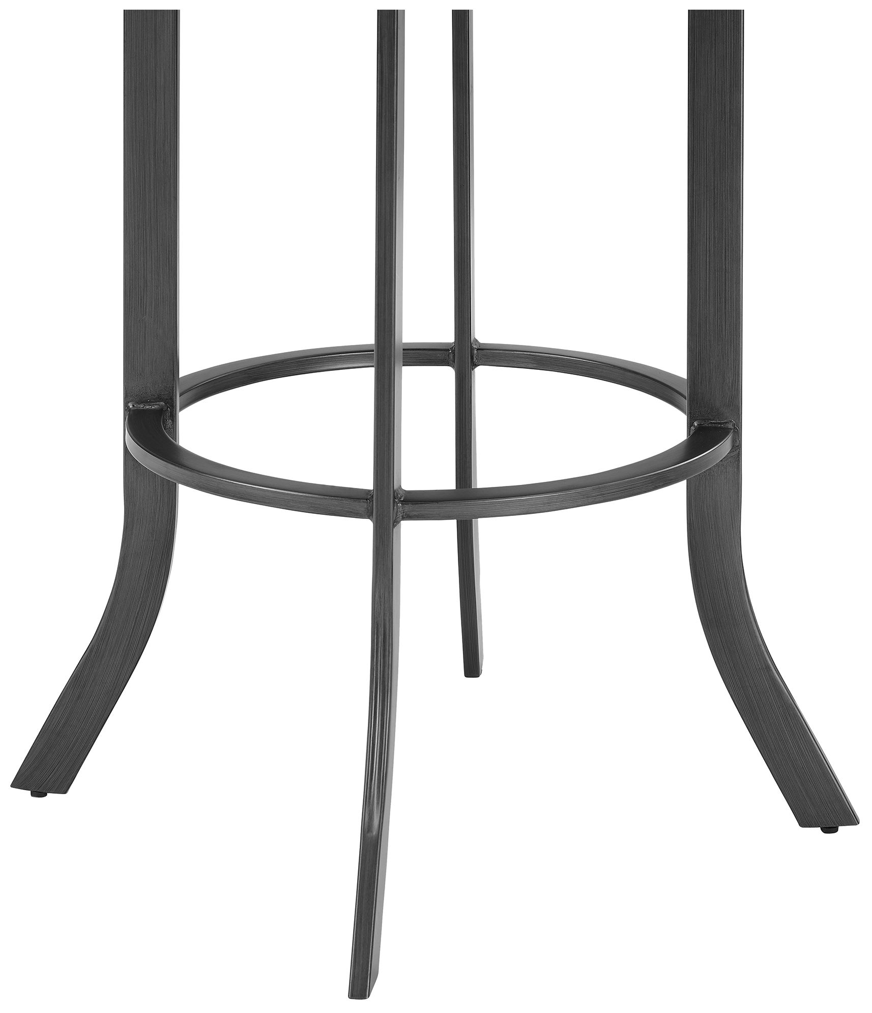 Image 6 Pharaoh 30 in. Swivel Barstool in Black Faux Leather and Mineral Finish more views