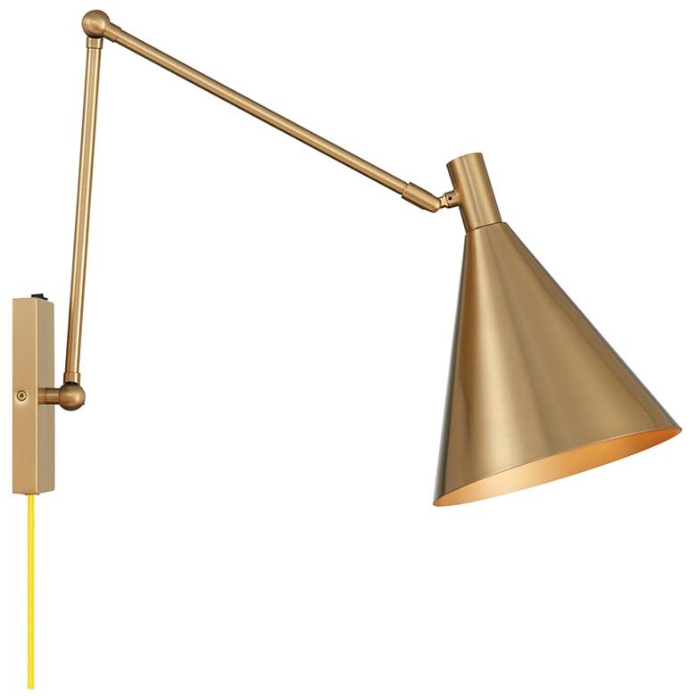 Image 3 Pharos 1-Light Adjustable Wall Sconce in Noble Brass by Breegan Jane more views