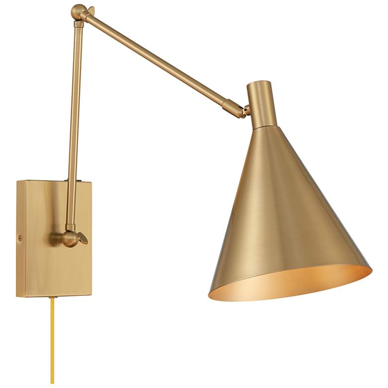 Image 4 Pharos 1-Light Adjustable Wall Sconce in Noble Brass by Breegan Jane more views