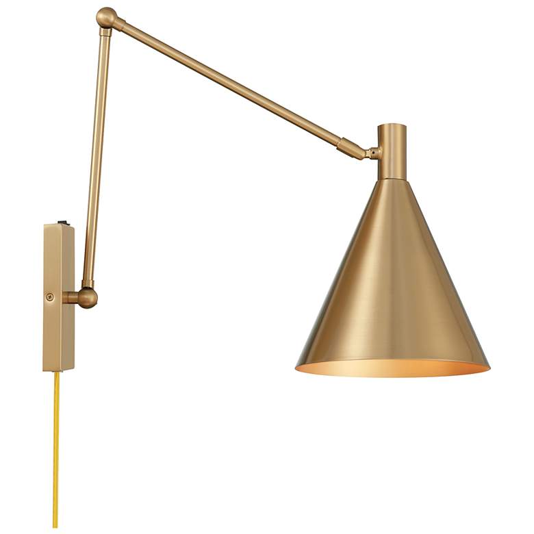 Image 5 Pharos 1-Light Adjustable Wall Sconce in Noble Brass by Breegan Jane more views