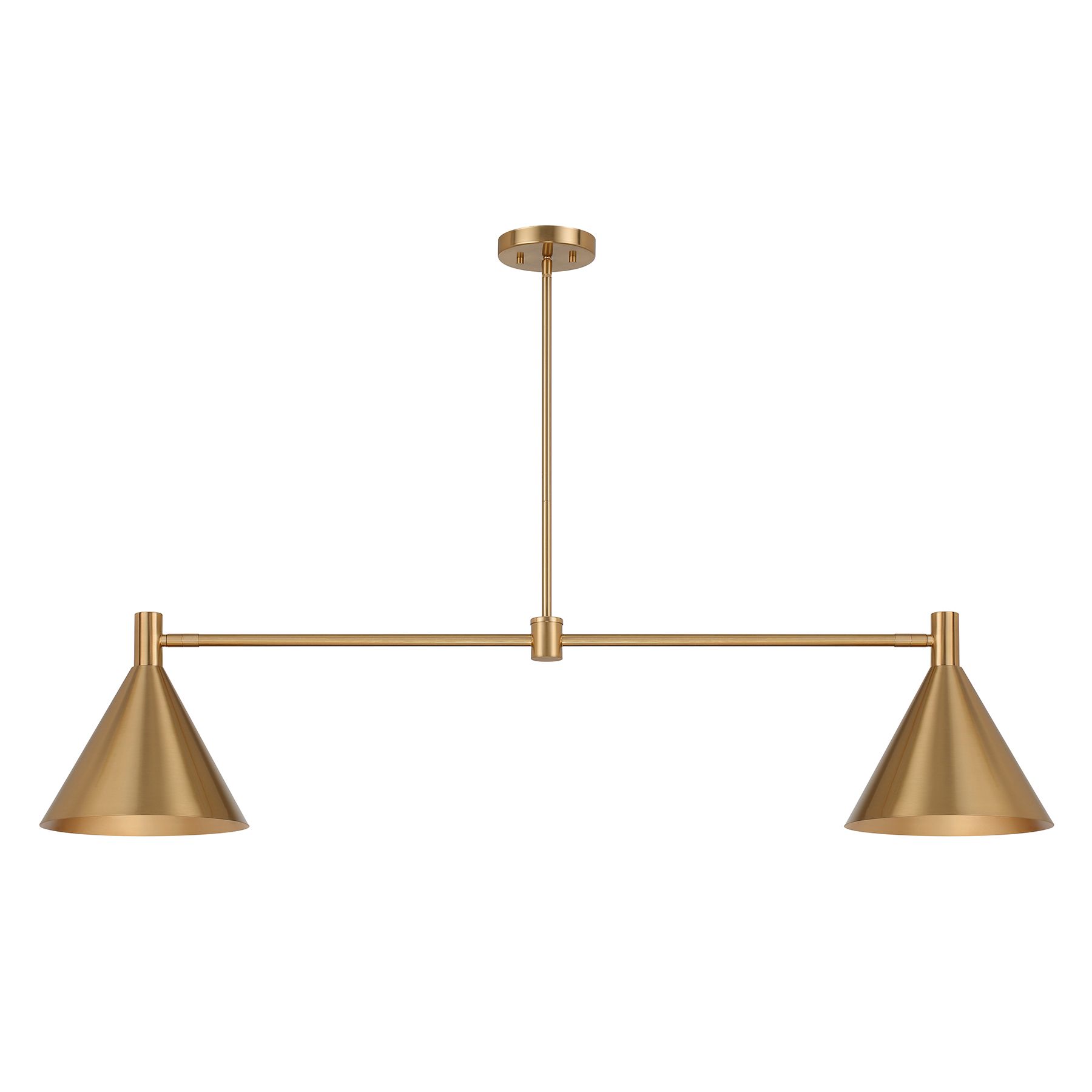 Image 2 Pharos 2-Light Linear Chandelier in Noble Brass by Breegan Jane more views