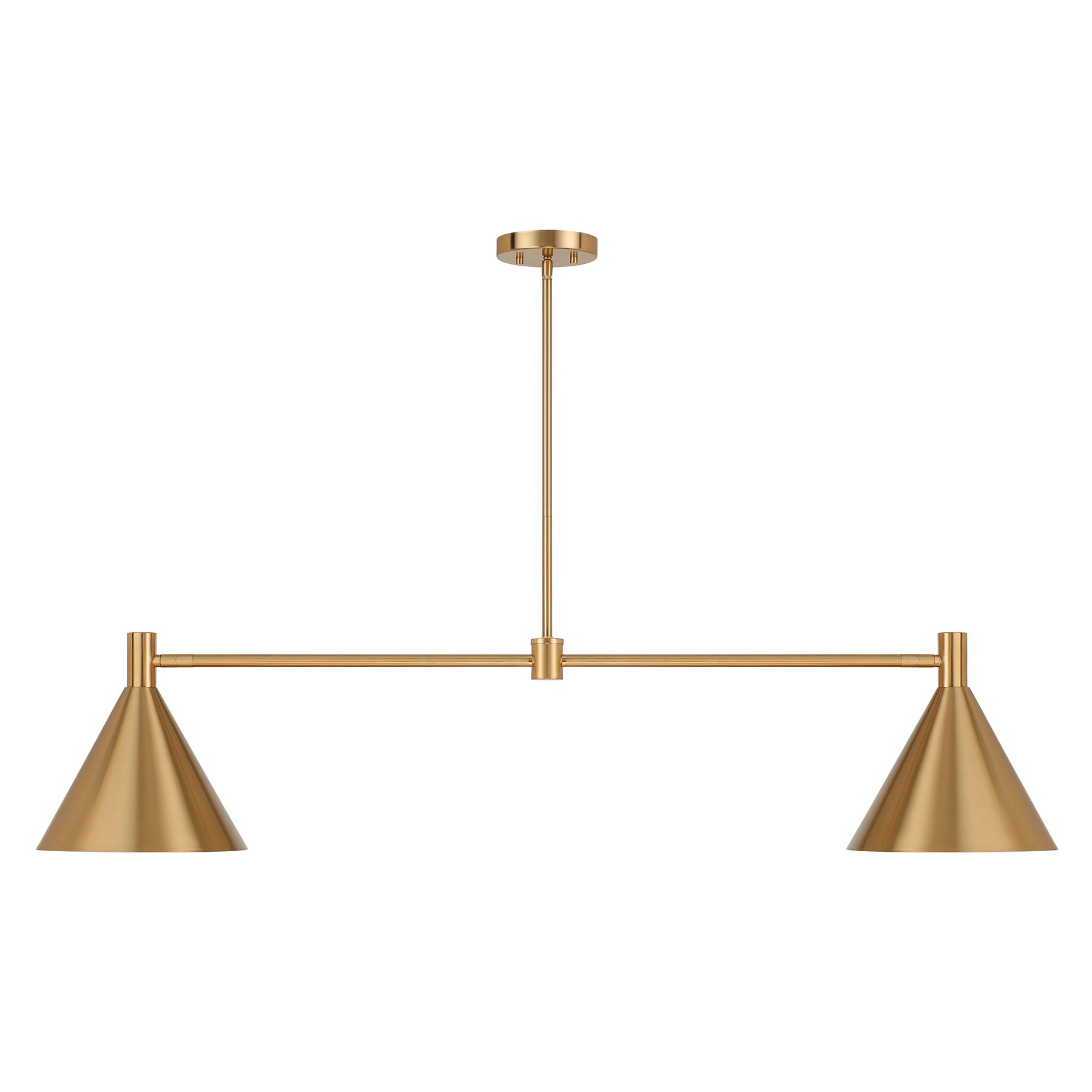 Image 3 Pharos 2-Light Linear Chandelier in Noble Brass by Breegan Jane more views