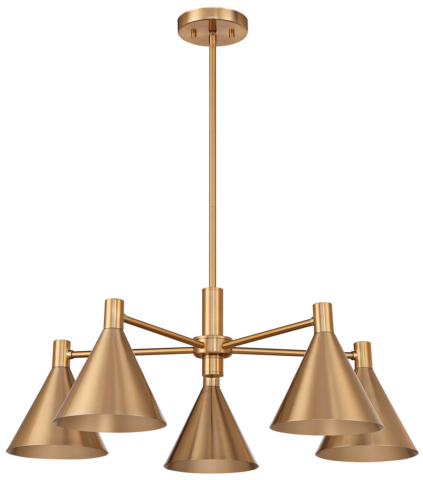 Image 3 Pharos 5-Light Chandelier in Noble Brass by Breegan Jane more views
