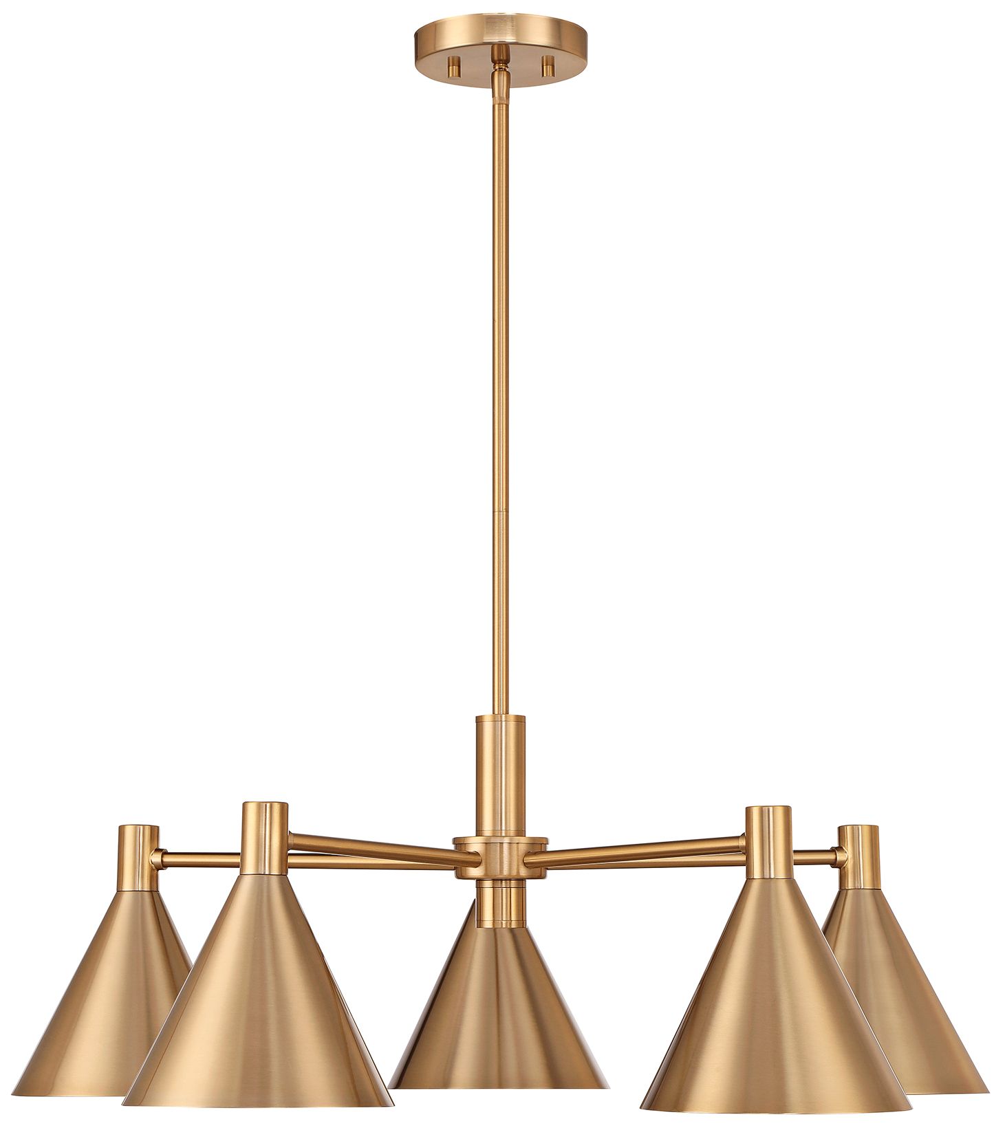 Image 4 Pharos 5-Light Chandelier in Noble Brass by Breegan Jane more views