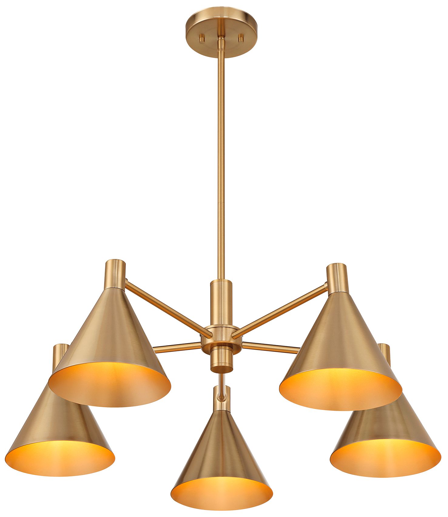 Image 6 Pharos 5-Light Chandelier in Noble Brass by Breegan Jane more views