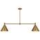 Pharos 50" Wide Noble Brass 2-Light Linear Chandelier
