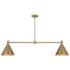 Pharos 50" Wide Noble Brass 2-Light Linear Chandelier