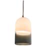 Pharos 6 1/2" Wide Brass Bronze Glass 2700K LED Mini Pendant