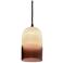 Pharos 6 1/2"W Black Ivory Tea Glass 4000K LED Mini Pendant