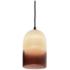 Pharos 6 1/2"W Black Ivory Tea Glass 4000K LED Mini Pendant