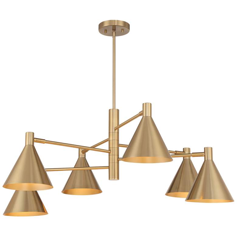 Image 1 Pharos 6-Light Chandelier in Noble Brass by Breegan Jane