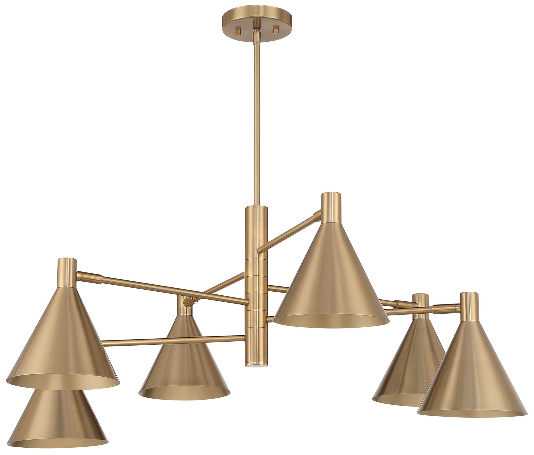 Image 2 Pharos 6-Light Chandelier in Noble Brass by Breegan Jane more views