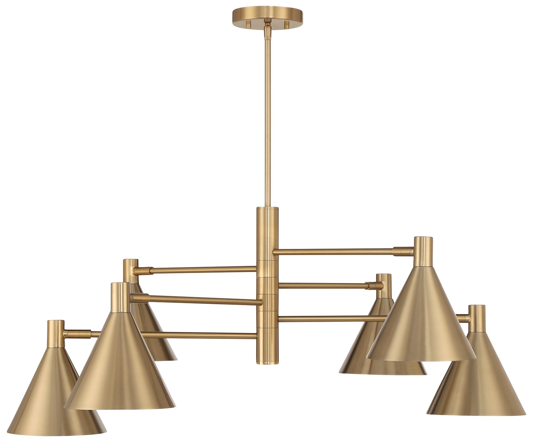 Image 3 Pharos 6-Light Chandelier in Noble Brass by Breegan Jane more views