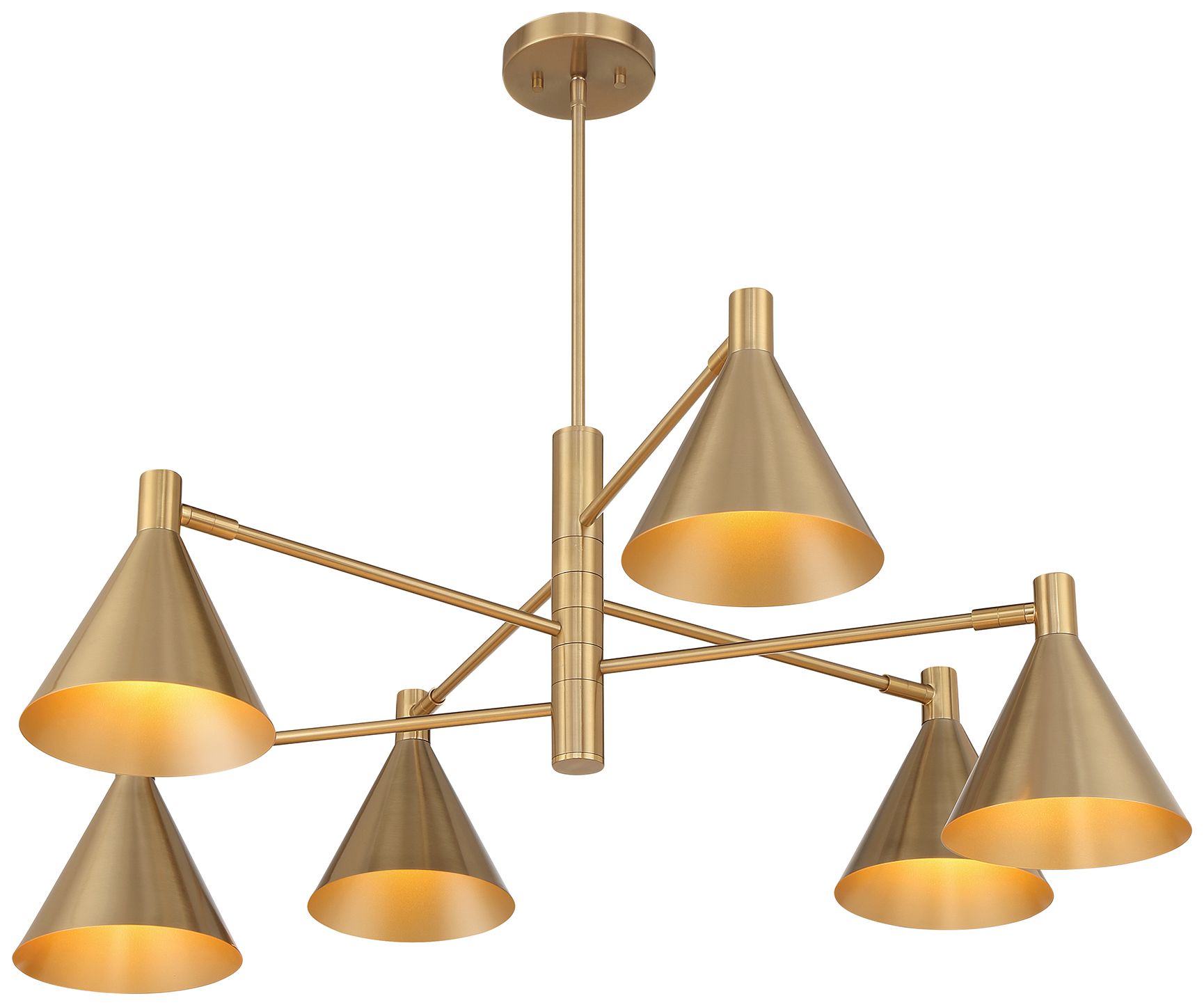 Image 5 Pharos 6-Light Chandelier in Noble Brass by Breegan Jane more views