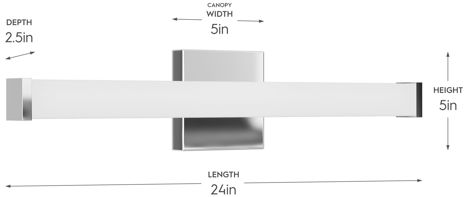 Image 5 Phase 6.1 Collection 24 in. 5CCT Integrated LED Linear Vanity Light more views