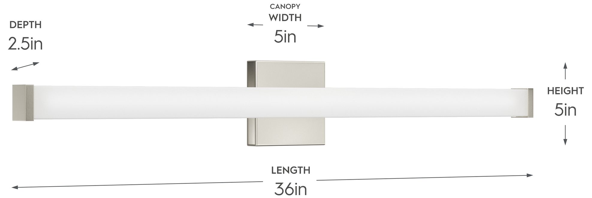 Image 5 Phase 6.1 Collection 36 in. 5CCT Integrated LED Linear Vanity Light more views