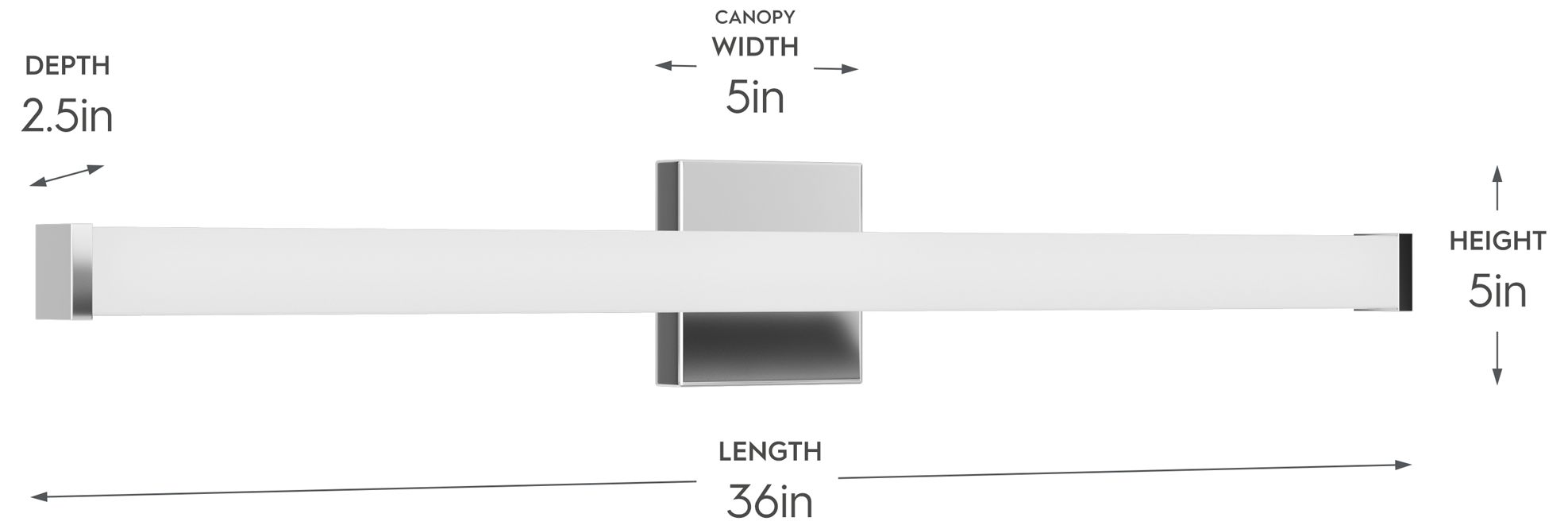 Image 5 Phase 6.1 Collection 36 in. 5CCT Integrated LED Linear Vanity Light more views