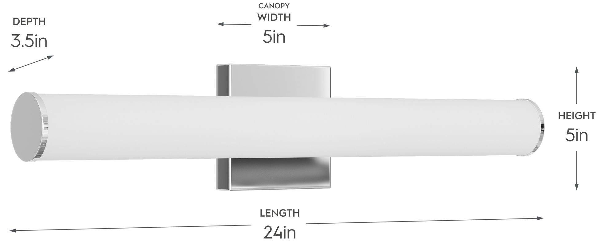 Image 5 Phase 6.2 Collection 24 in. 5CCT Integrated LED Linear Vanity Light more views