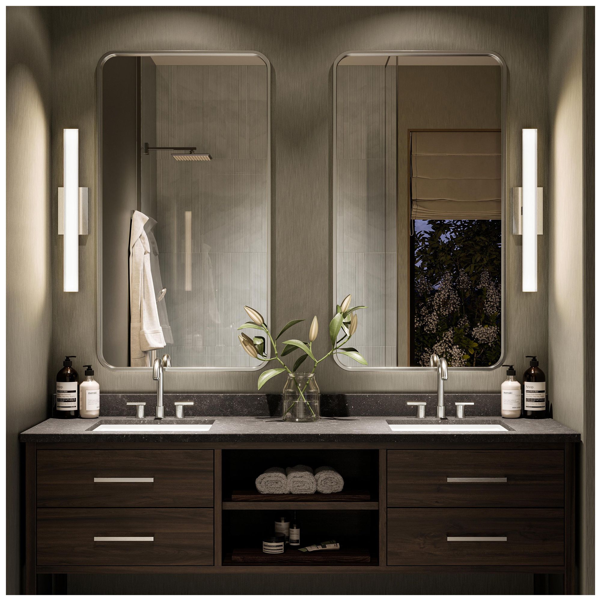 Image 4 Phase 6.3 Collection 24 in. 5CCT Integrated LED Linear Vanity Light more views