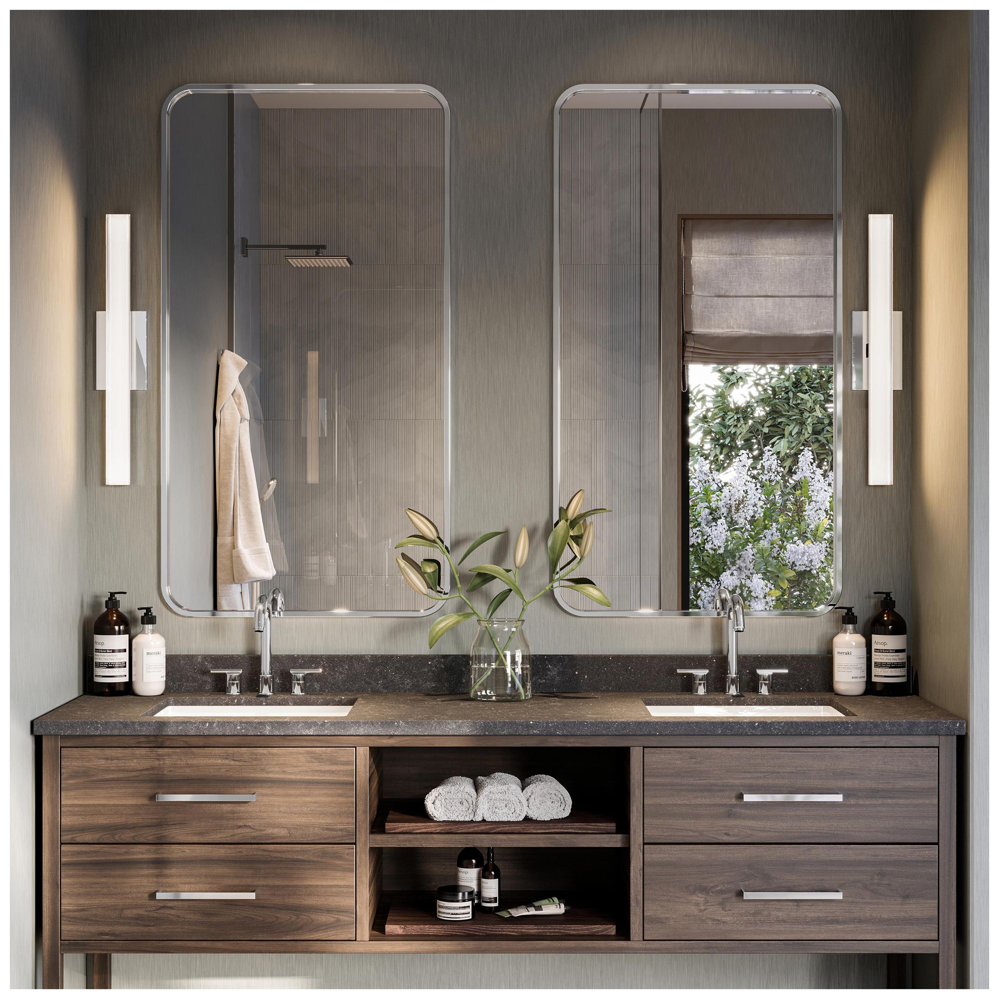 Image 3 Phase 6.3 Collection 24 in. 5CCT Integrated LED Linear Vanity Light more views