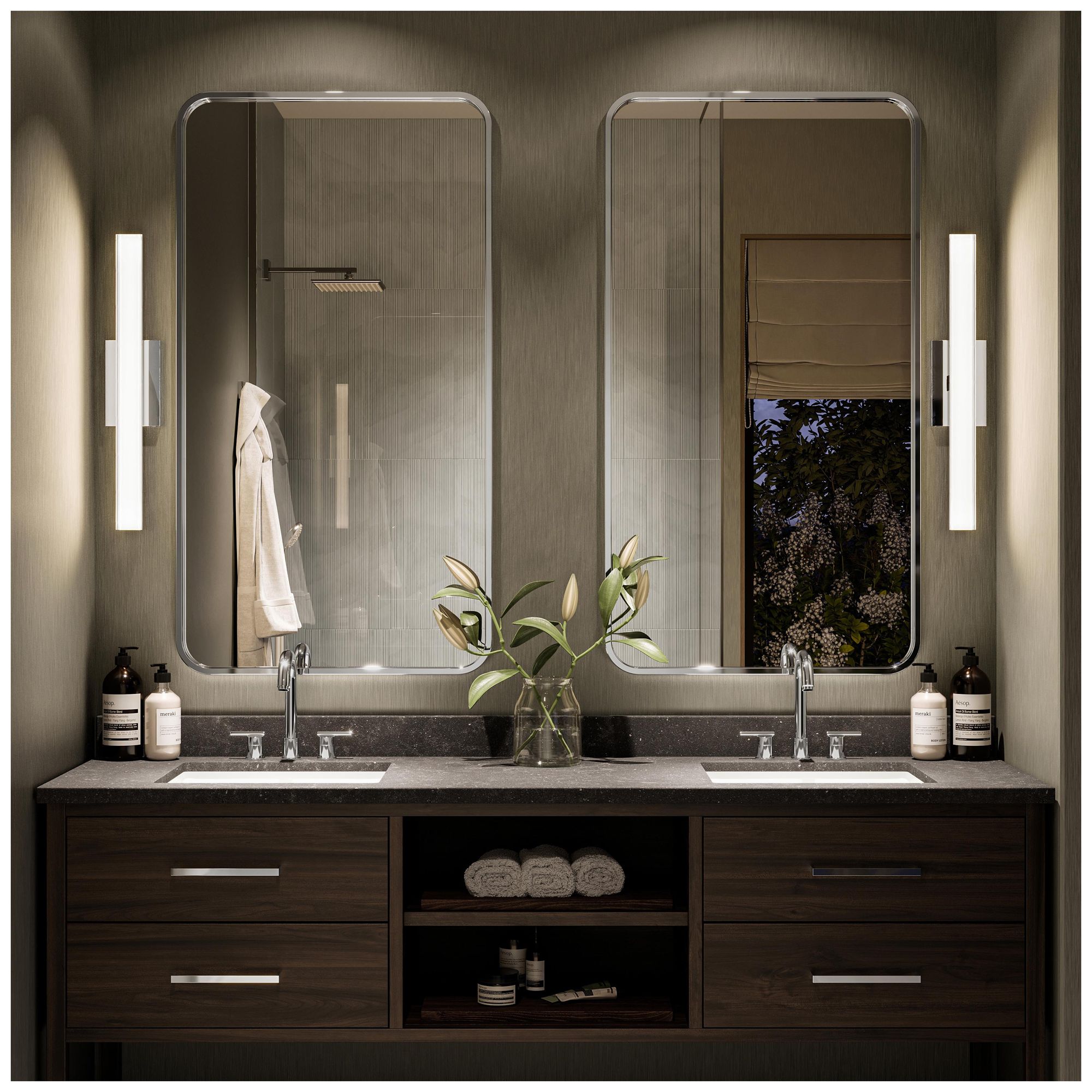 Image 4 Phase 6.3 Collection 24 in. 5CCT Integrated LED Linear Vanity Light more views