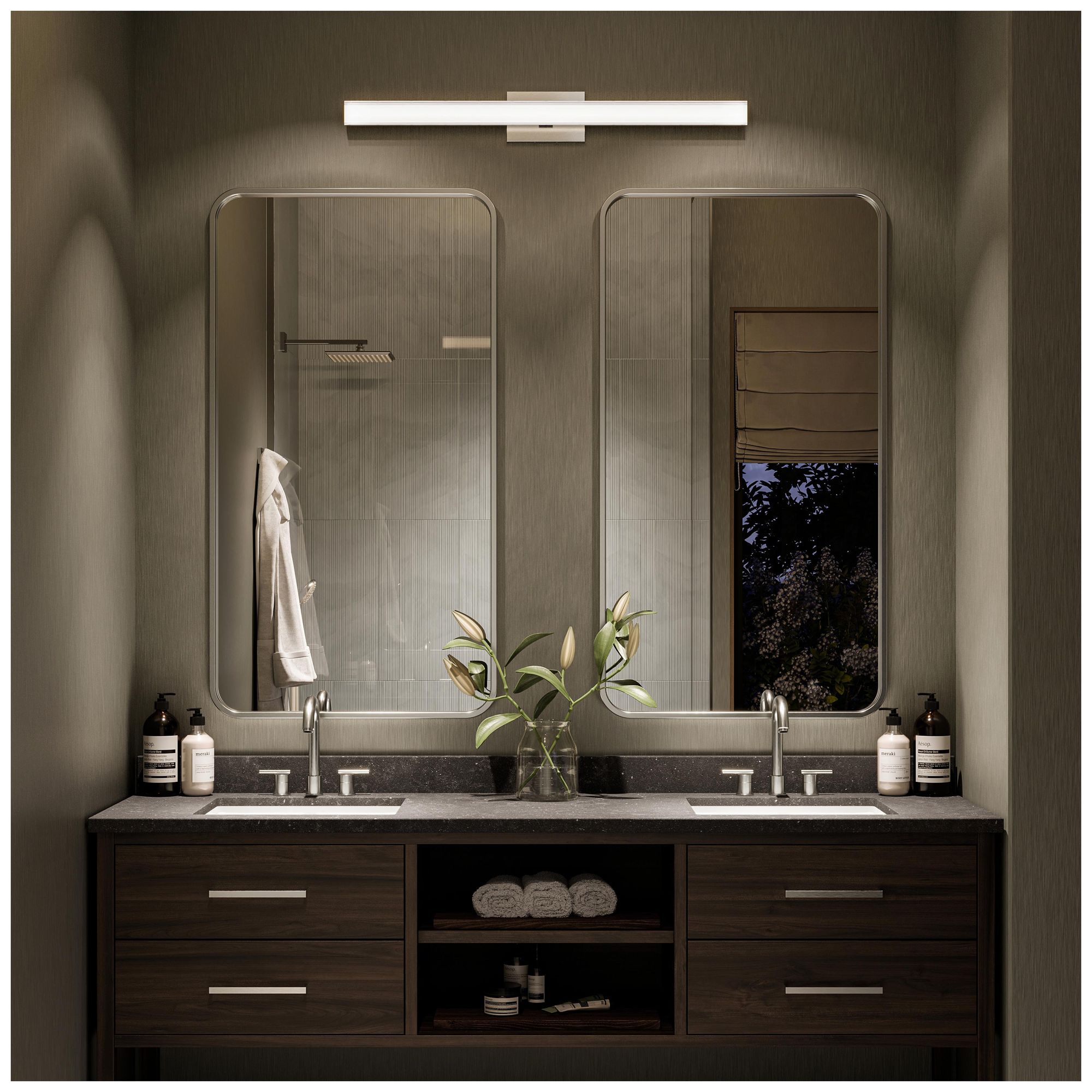 Image 4 Phase 6.3 Collection 36 in. 5CCT Integrated LED Linear Vanity Light more views