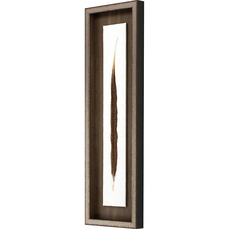 Image 3 Pheasant Feather 30" Wide Framed Wall Art more views