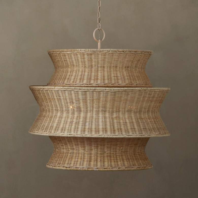 Image 1 Phebe Medium Rattan Chandelier