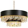 Thumbnail1 of Phesonlaxy 31 1/2" Wide Matte Black and Gold Leaf Chandelier