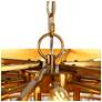 Thumbnail4 of Phesonlaxy 31 1/2" Wide Matte Black and Gold Leaf Chandelier more views
