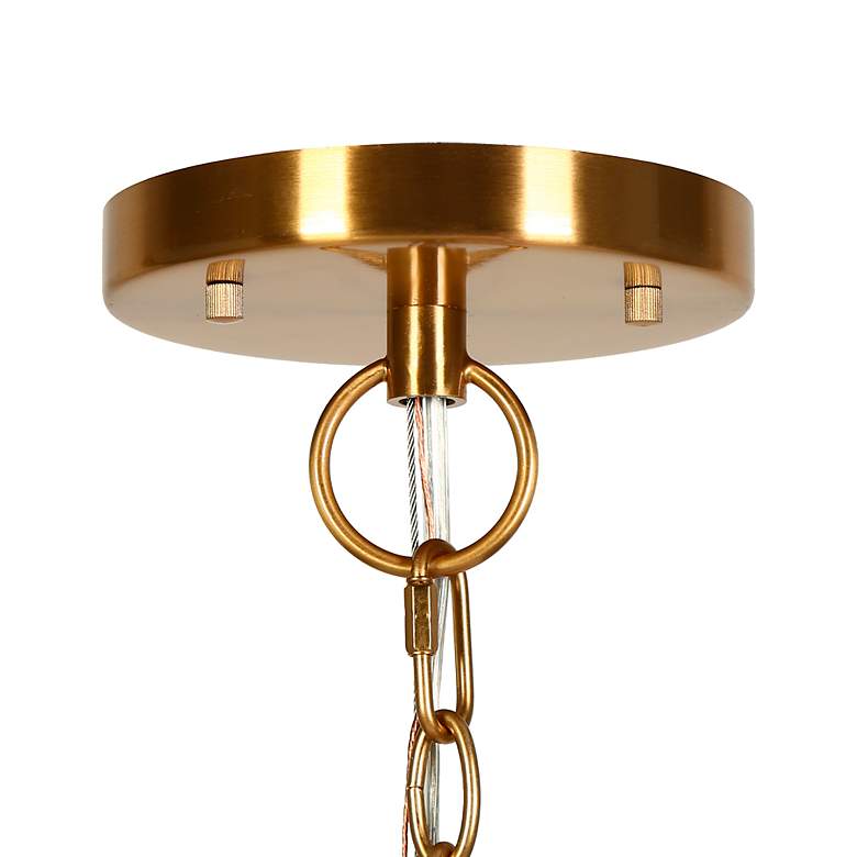 Image 7 Phesonlaxy 31 1/2" Wide Matte Black and Gold Leaf Chandelier more views