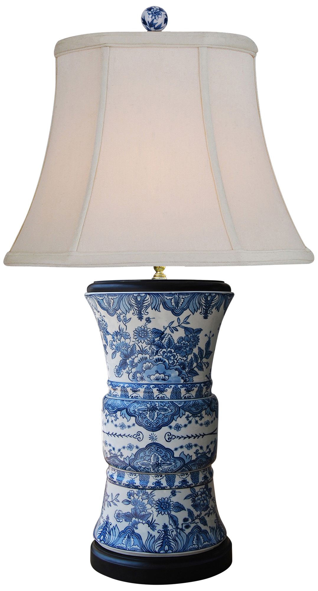 Philipa Blue and White Porcelain English Oval Urn Table Lamp - #91G03 ...